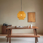 Suspension rotin salon lanterne – Image 3