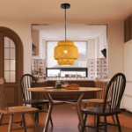 Suspension rotin salon lanterne – Image 7