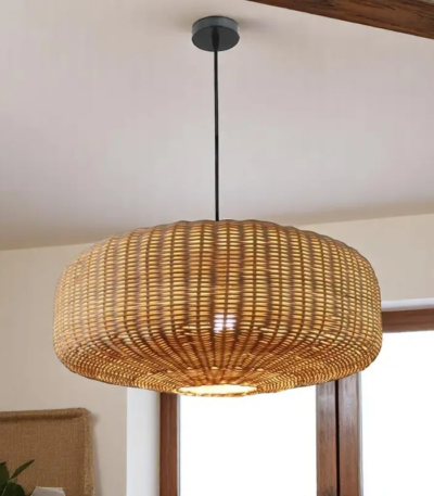 grande suspension rotin - 8