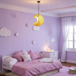 Suspension rotin enfant lune – Image 2