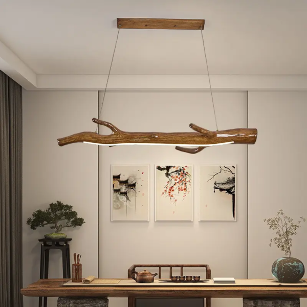 Tronc de bois flotté suspension