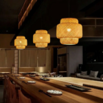 Suspension rotin salon lanterne – Image 12
