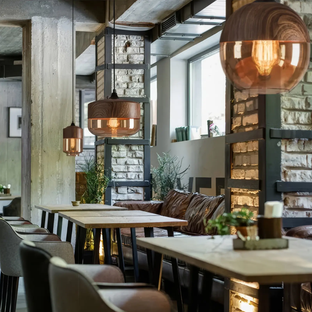 Suspension bois et verre – Image 6