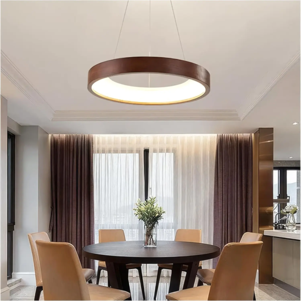 Suspension bois haut de gamme Led