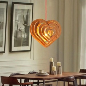 suspension coeur bois - 2