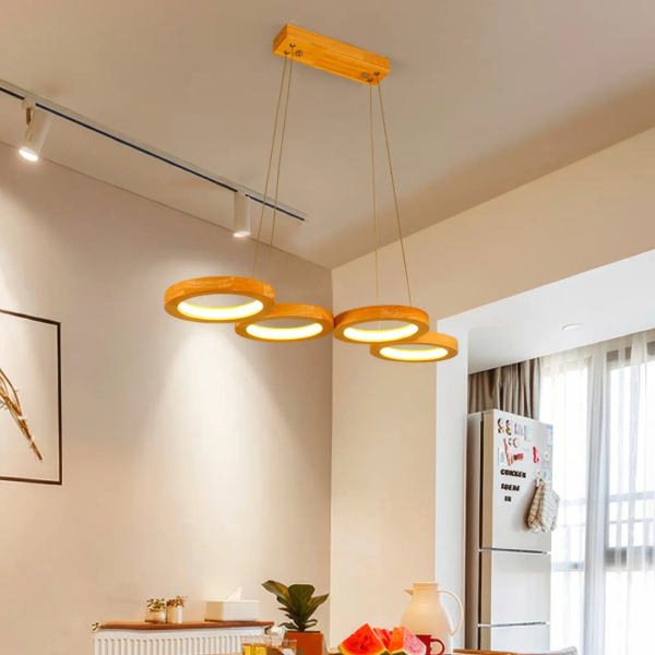 Suspension moderne bois led