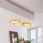 Suspension moderne bois led – Image 3