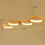 Suspension moderne bois led – Image 5