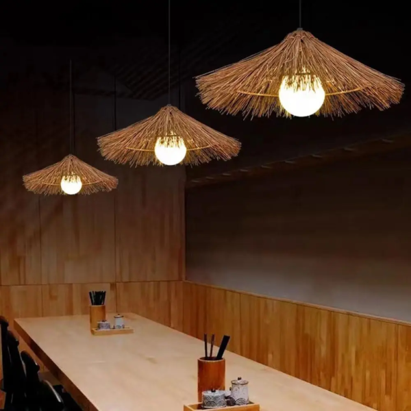 Suspension parasol paille