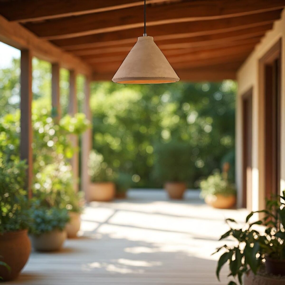 Grande suspension terre cuite – Image 2