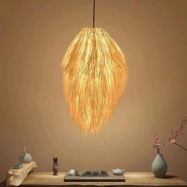 Suspension paille plume