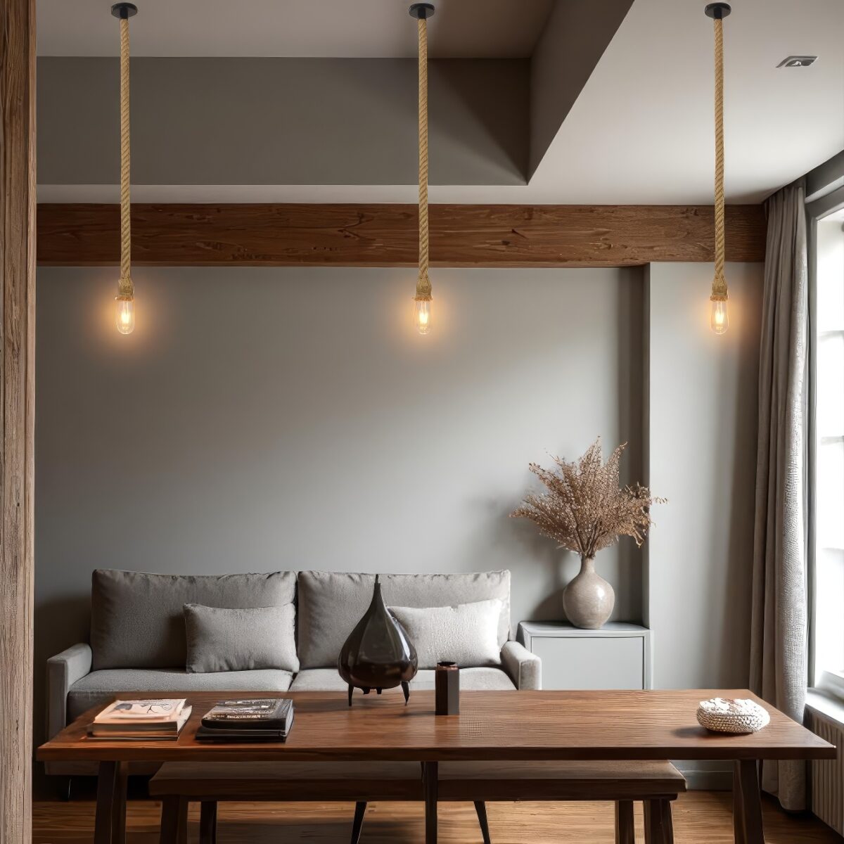 Suspension luminaire corde – Image 3