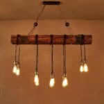 Suspension industrielle poutre bois