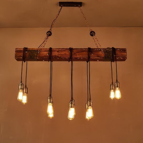 Suspension industrielle poutre bois