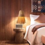 Suspension paille tressé avec franges – Image 2