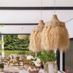 Suspension paille en fibres naturelles bohème – Image 5