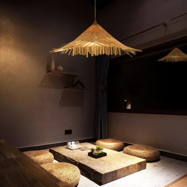 Suspension bambou tressé