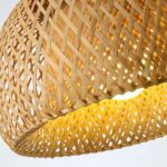 Suspension rotin bambou cloche – Image 7