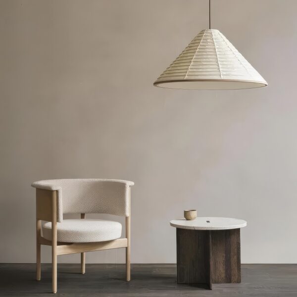 Suspension papier abat jour