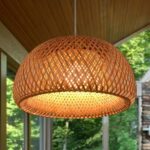Suspension rotin bambou cloche – Image 2