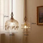 Suspension lustre laiton cristal – Image 8