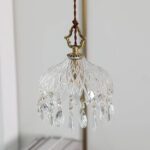 Suspension lustre laiton cristal – Image 6
