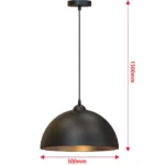 Suspension luminaire métal noir – Image 7