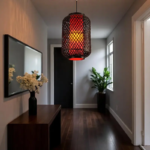Suspension bambou noir lanterne – Image 4