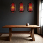 Suspension bambou noir lanterne – Image 2