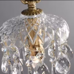 Suspension lustre laiton cristal – Image 5
