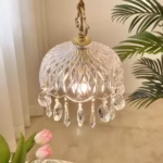 Suspension lustre laiton cristal – Image 2