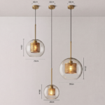 Suspension boule verre design – Image 3