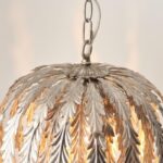 Suspension fleur laurier doré luxe – Image 3