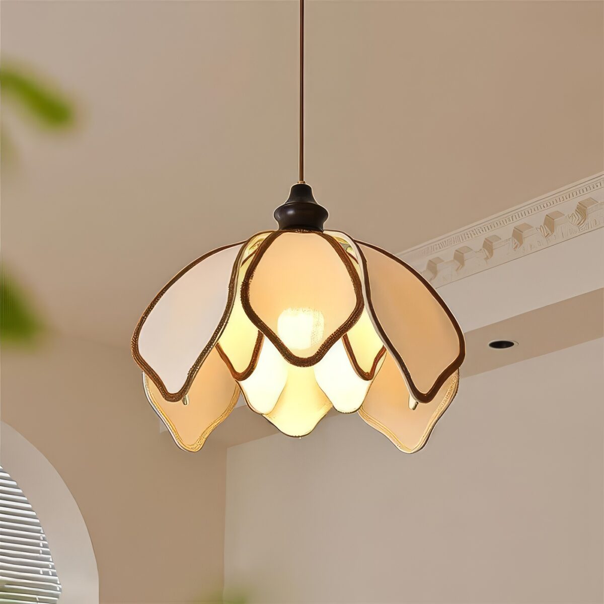 Suspension fleur de lotus en tissu – Image 5