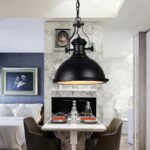 Suspension industrielle metal noir classique – Image 5