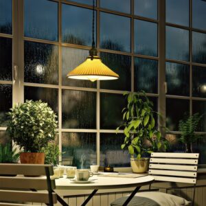 suspension opaline et laiton vintage 3