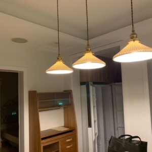 suspension opaline et laiton vintage 6
