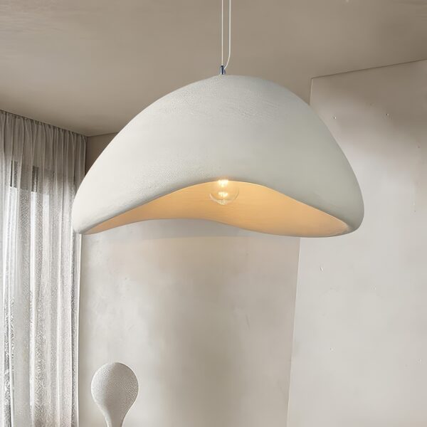 Suspension terre cuite blanche