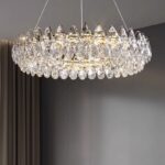 Lampe salon large suspension art deco cristal – Image 2