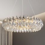 Lampe salon large suspension art deco cristal – Image 6