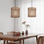 Suspension 3 lampes rotin – Image 5