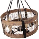 Suspension industrielle corde bois scandinave – Image 7