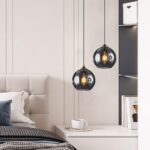 Suspension globe verre fumé