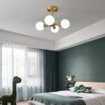 Suspension lustre boule laiton – Image 3