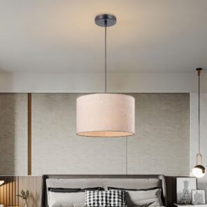 Abat jour suspension tissu beige