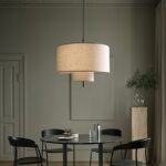 Suspension luminaire tissu zen