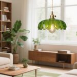 Suspension luminaire vintage coloré verre – Image 5