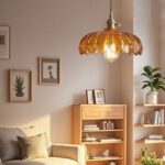 Suspension luminaire vintage coloré verre – Image 4