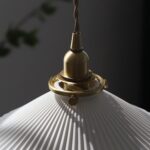 Suspension art déco porcelaine blanche – Image 6