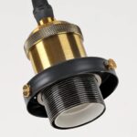 Luminaire suspension verre fumé cloche – Image 3